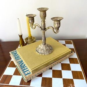 Vintage Cast Zinc Candelabra